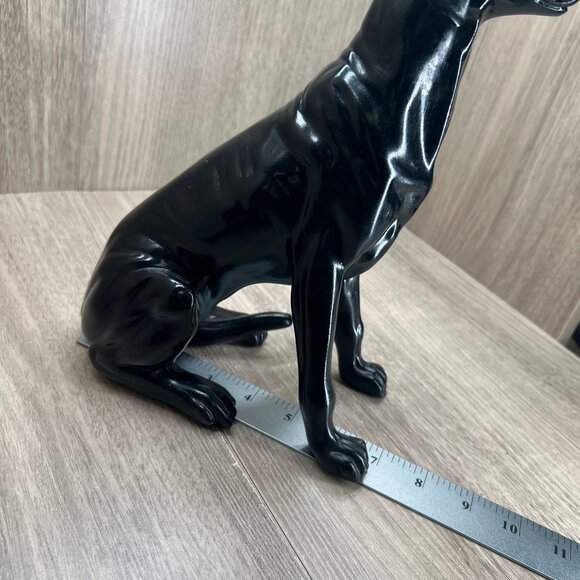 Black Labrador Retriever Dog Figurine Statue Collectible 10" Glossy - Picture 12 of 12